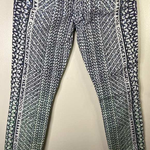 Current /Elliott Mary Katrantzou Jeans Ankle Skinny Women Size 26 Lorikeet Blue - Picture 5 of 13